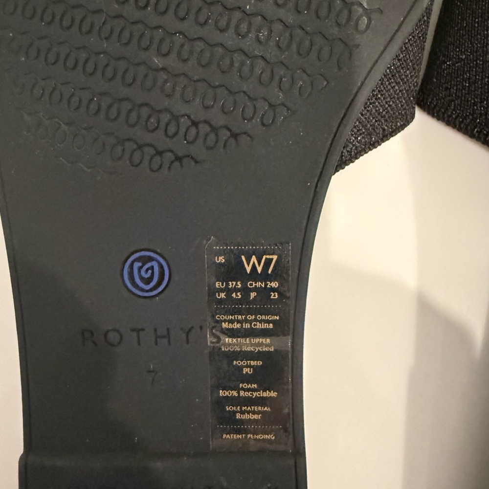 NEW!!! Rothy’s RARE slide sandal Black - Size 7 - Picture 7 of 8